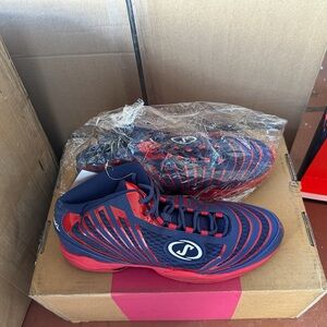 Spalding Red and Blue Athletic Shoes